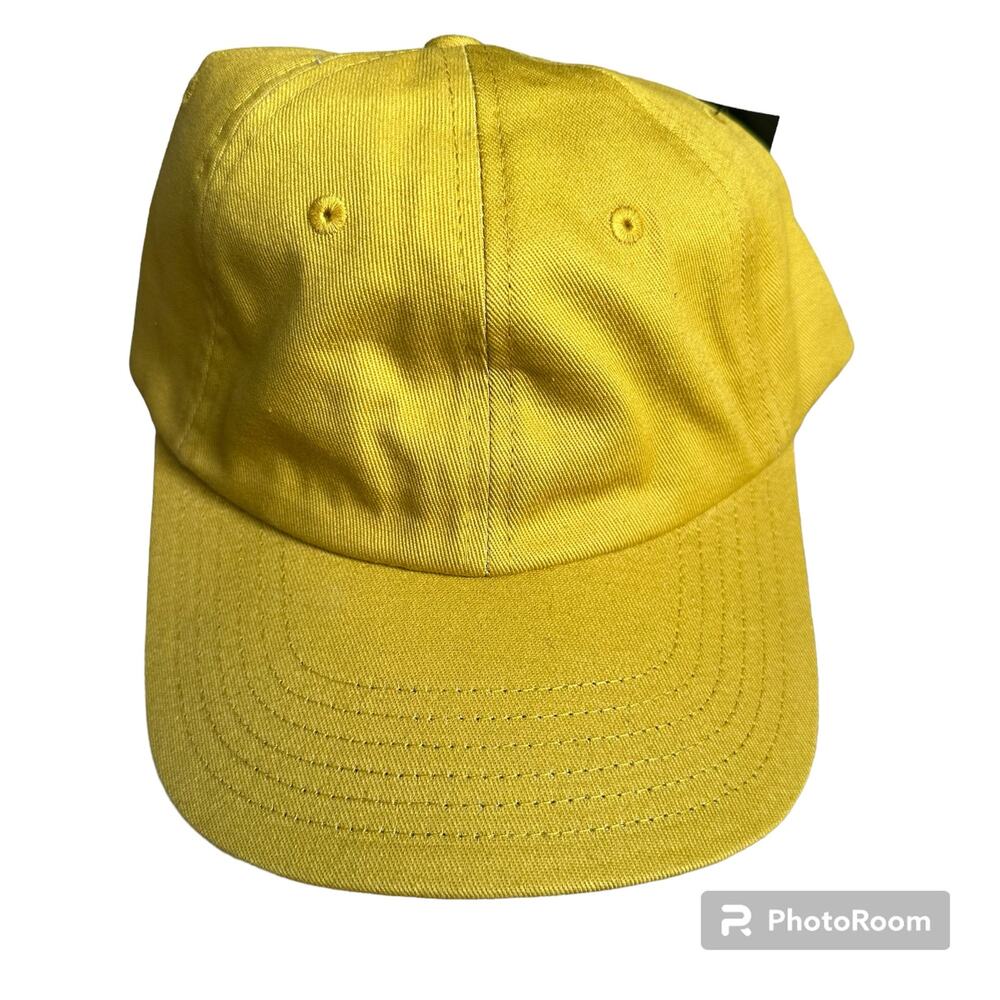 NWT Gigi Pip Baseball Cap Hat Adjustable Lemon Mustard Yellow